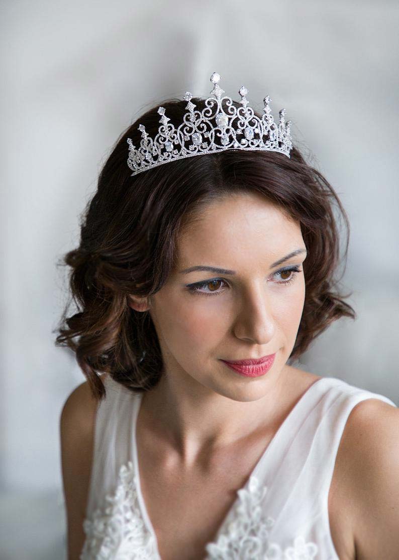 Diadème Couronne Mariage Noble Et Confortable Pour Mariée Et Demoiselle D'Honneur