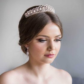 Diadème mariage princesse cristal, accessoire de cheveux de luxe Miya