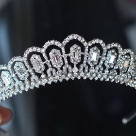 Diadème mariage princesse cristal, accessoire de cheveux de luxe Mia