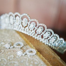 Diadème mariage princesse cristal, accessoire de cheveux de luxe “Miya”