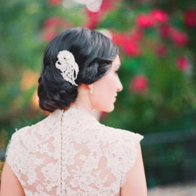 Peigne coiffure mariage, bijoux de cheveux cristal Dorothée
