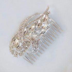 Peigne coiffure mariage, bijoux de cheveux cristal Dorothée