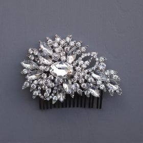 Peigne coiffure mariage, bijoux de cheveux cristal Linda