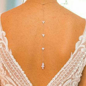 Bijou de dos pour votre collier de mariée rose gold 