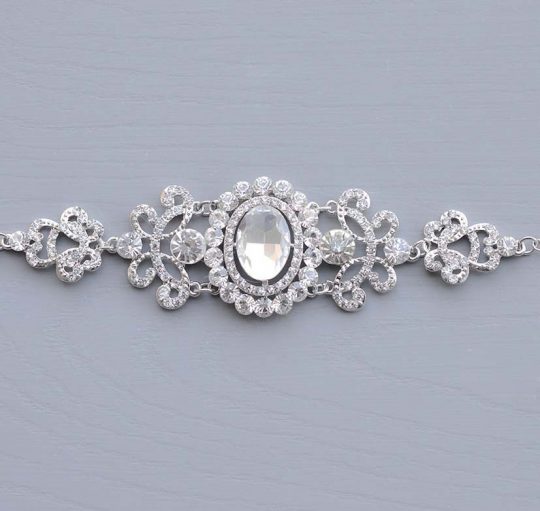 Bracelet de mariage rétro vintage cristal strass "Yolanda"
