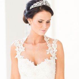 Diadème mariage princesse, tiare strass Katy 2