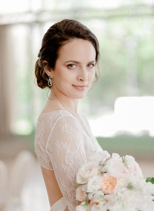 Boucles d’oreilles vertes goutte d'eau mariage émeraude