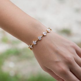 Bracelet pour mariée élégant cristal Zircon Cassiopeia