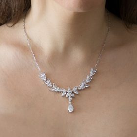 Collier mariage cristal création originale Ophélie