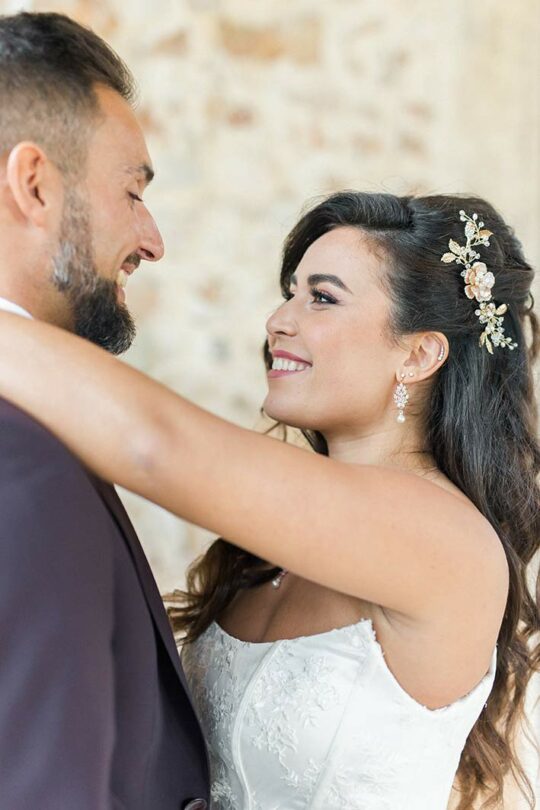 Parure de bijoux mariage création en cristal et perles Swarovski “Sophie”