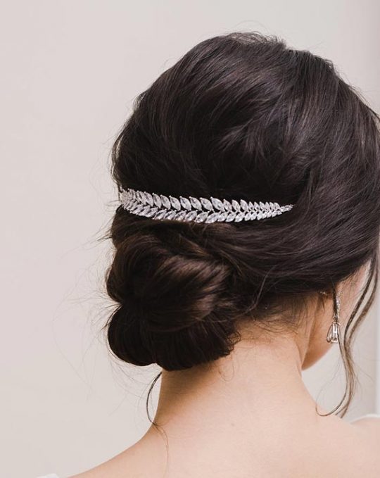 Tiare mariage, bijou de cheveux de luxe