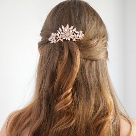 Bijou cheveux mariage rose gold, peigne coiffure mariée Theodora