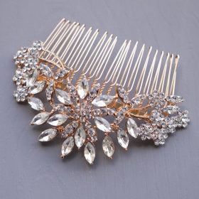 Bijou cheveux mariage rose gold, peigne coiffure mariée "Theodora"