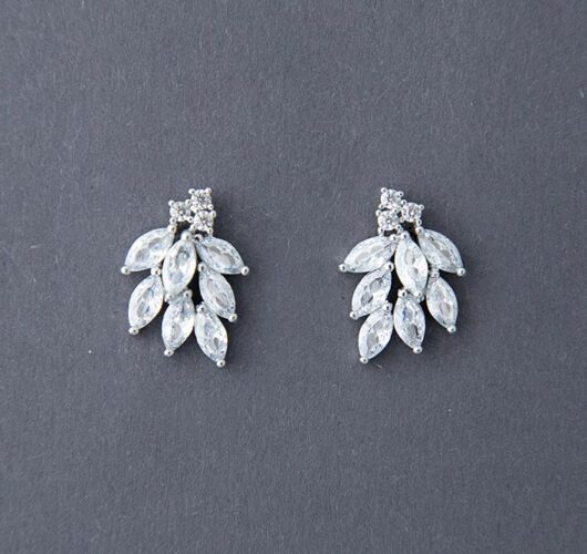 Boucles d’oreilles mariage romantiques en cristal Zircon « Grace »