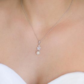 Collier mariage perles et cristal création originale 