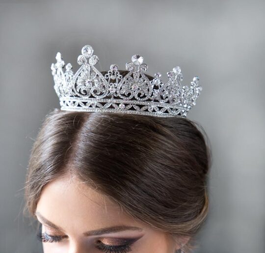 Coronne princesse en cristal diadème mariage de luxe Magdalena