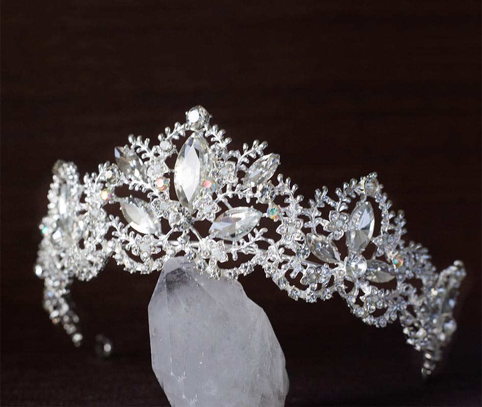 Diadème Bijoux Mariage Couronne de strass cristal Princesse