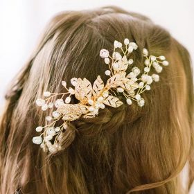 Bijoux de cheveux doré mariée bohème chic