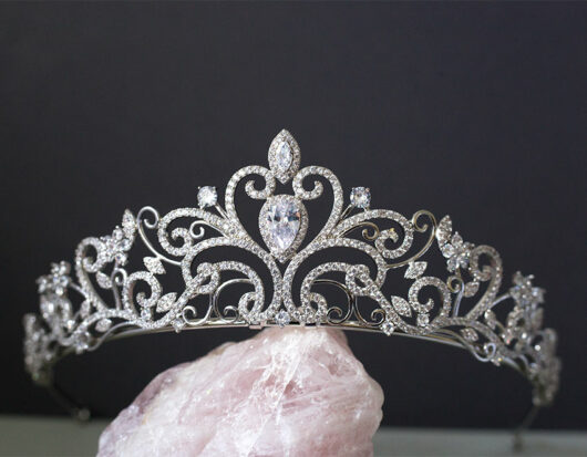 Tiare De Mariée Isa Avec Fleurs En Cristal Et Strass-Princesse D'un Jour