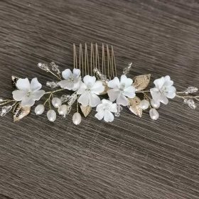 Bijou cheveux mariage romantique accessoire coiffure fleuri 