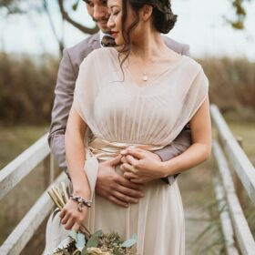 Collier mariée rose gold cristal Swarovski Giselle