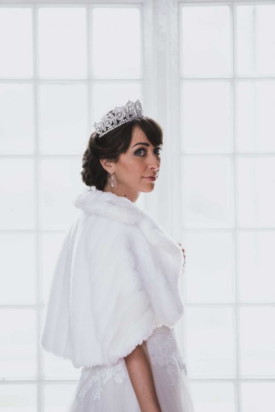 Couronne princesse mariage, diadème de luxe diamantée Olivia 2