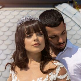 Tiare mariage argenté, diadème princesse Mila