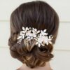 Bijou cheveux mariée fleurs, pince coiffure champêtre chic