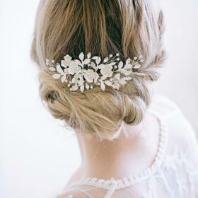 Bijou cheveux mariée fleurs, pince coiffure champêtre chic Anastasia