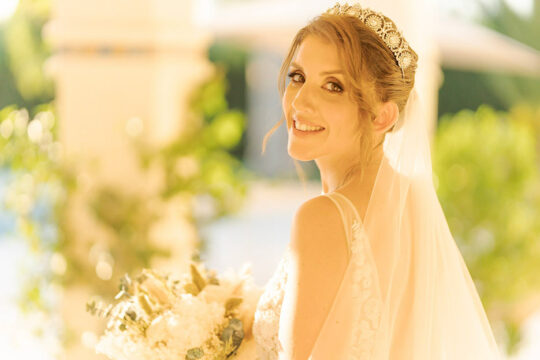 Tiare mariage argenté, diadème princesse en cristal "Colette"