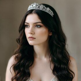 Accessoire de coiffure mariage, diadème princesse diamanté « Chantal »