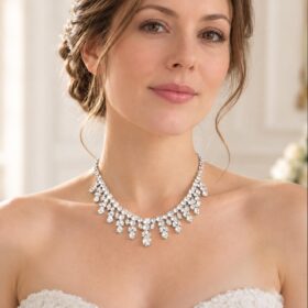 Alternative view of Collier princesse pour mariage luxe éclat diamanté "Romina"