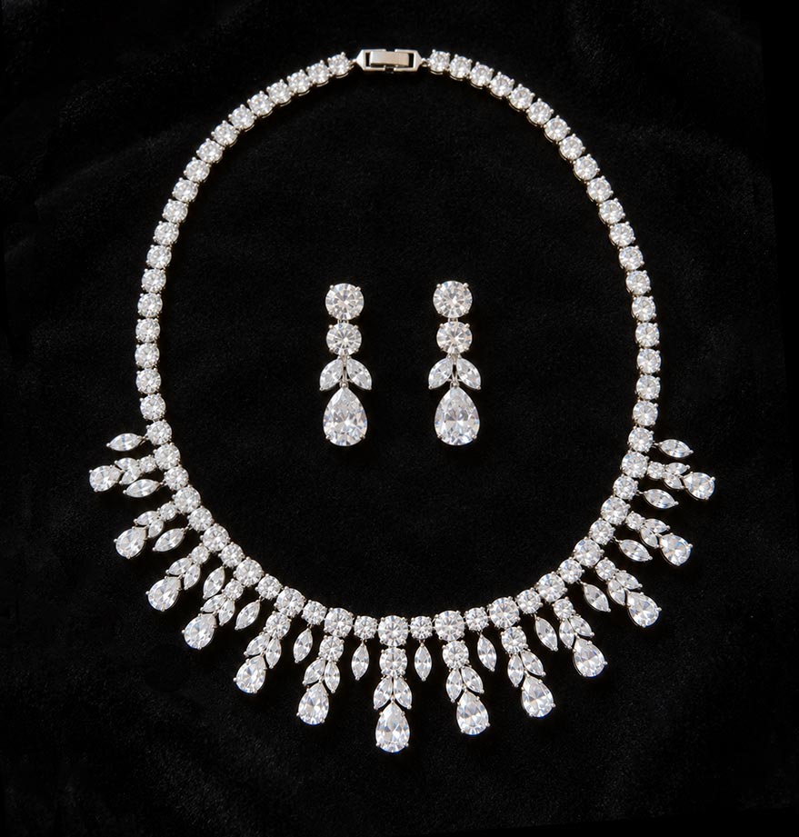 Collier princesse pour mariage luxe éclat diamanté "Romina"