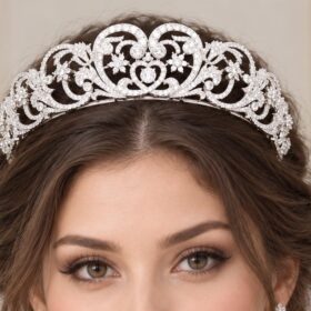 Diadème princesse de luxe, tiare royale de mariage à l’éclat diamanté "Grace" – Image 6