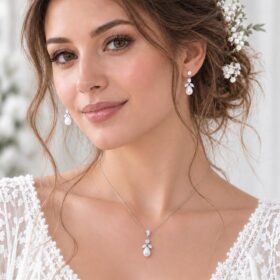Parure bijoux mariage délicate perles et cristal "Aprille" – Image 4