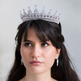 Couronne mariage brillante, diadème princesse Zircons de haute qualité "Lolita"
