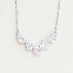 Collier mariée chic en cristal zircon Anna