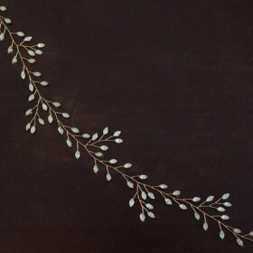 Vigne de cheveux de mariage dorée ornée de cristaux opale "Anita" – Image 4